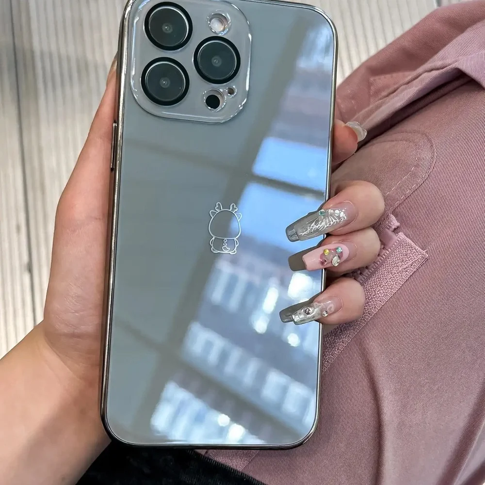 Clear Silver Mirror Phone Case for Triple-Camera Phones
